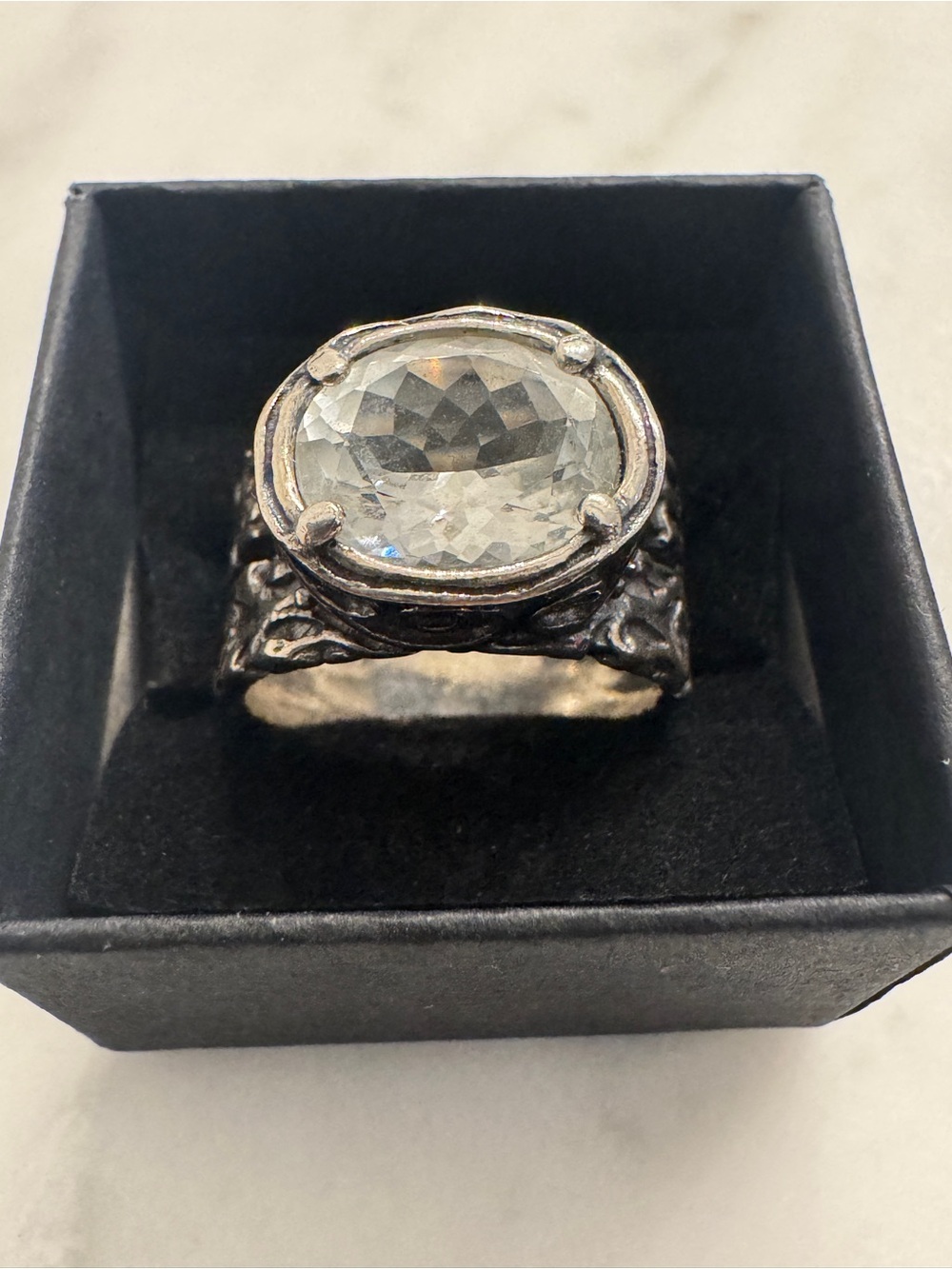 Vintage Or Paz Sterling Silver Ring